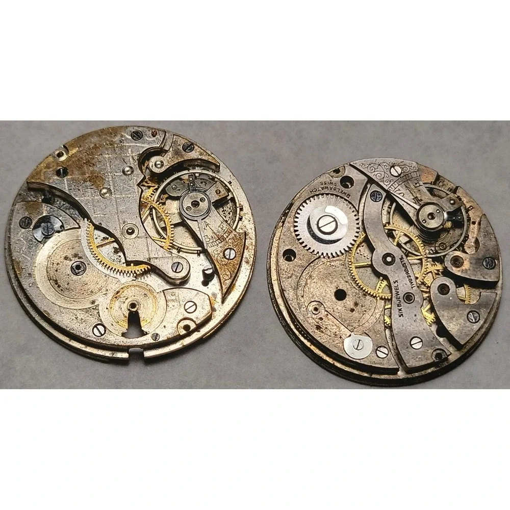 2 x Vintage Watch Movement Parts Lot‎ For Repair Restoration Projects